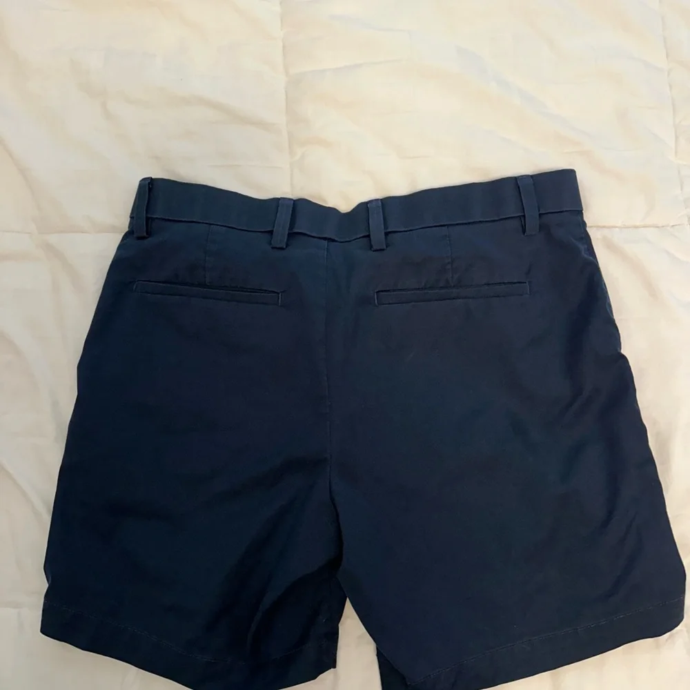 Banana Republic Navy Flat-Front Chino Shorts